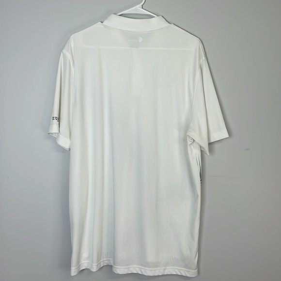 IZOD White/Black Short Sleeve Golf Shirt Sz L - Picture 3 of 5